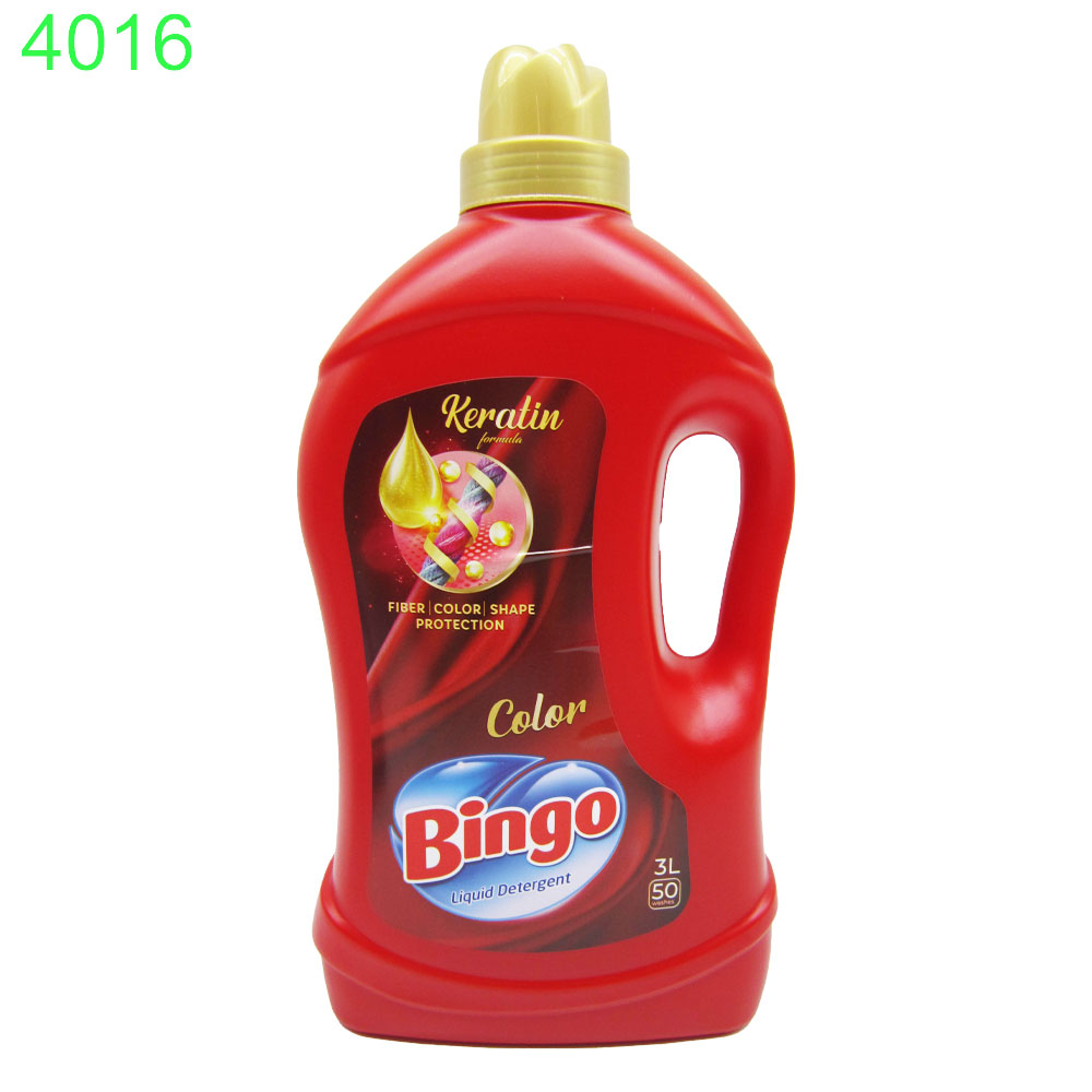 Течен перилен препарат Bingo Keratin цветно пране 3л/50пр