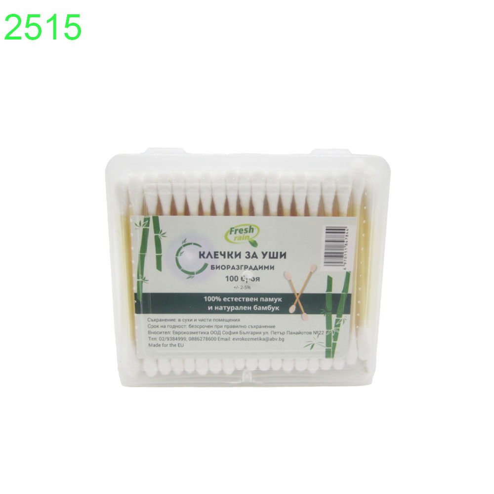Клечки за уши бамбук 100 бр х12 в стек 0.41€/бр