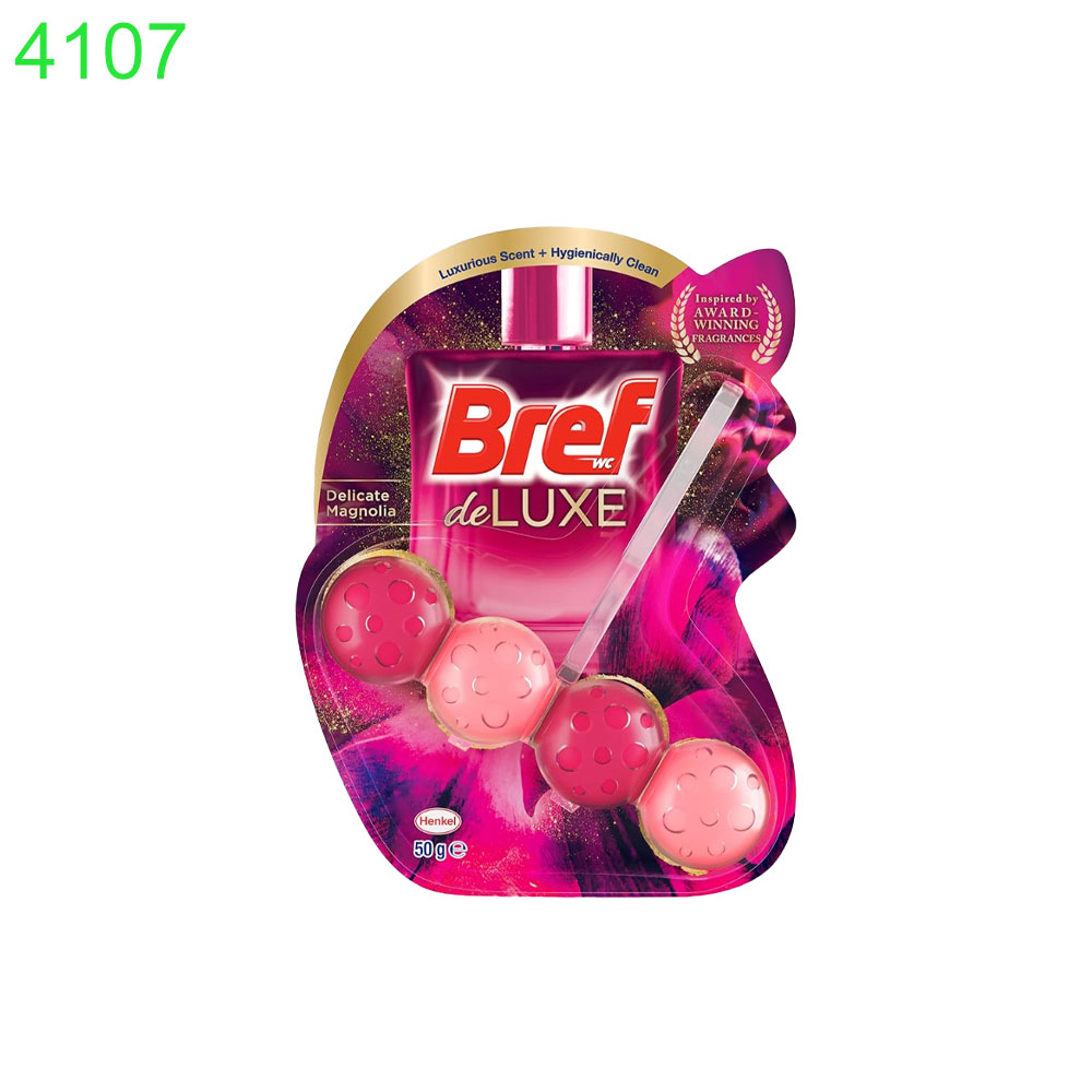 Ароматизатор за тоалетна Bref Deluxe топчета Delicate Magnolia  50гр !!! ПРИ НАД 10 БРОЯ