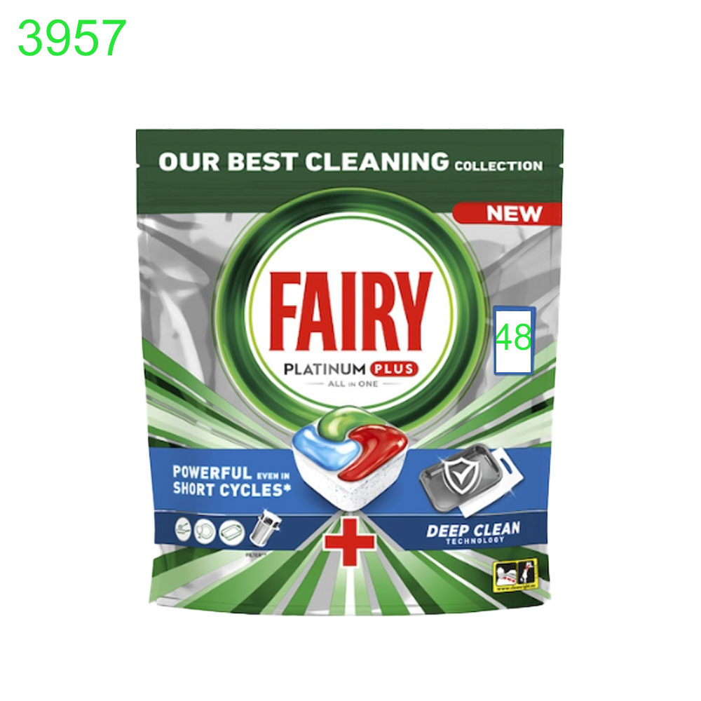 Таблетки за съдомиялна Fairy Platinum Plus All in One 48 бр в пакет 0.22€/бр !!! ПРИ НАД 4 БРОЯ