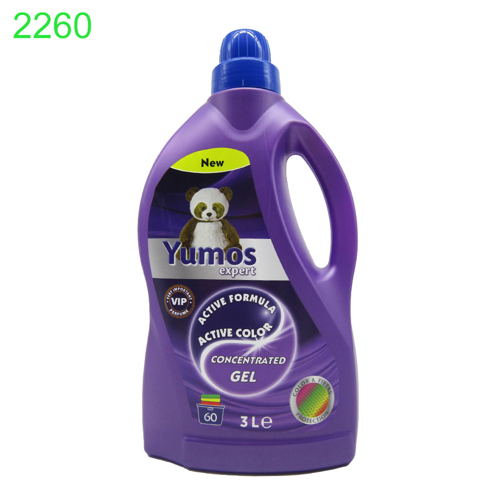 Течен перилен препарат Yumos Active Color цветно пране 3л/60пр !!! ПРИ НАД 6 БРОЯ