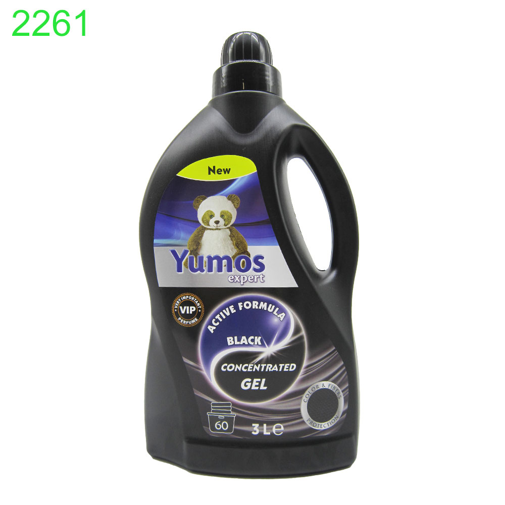 Течен перилен препарат Yumos Black Color за черни и тъмни дрехи 3л/60пр !!! ПРИ НАД 6 БРОЯ