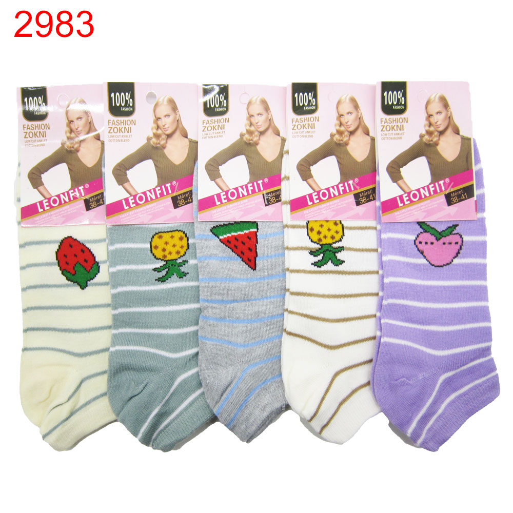 Чорап терлик дамски Leonfit памук 35-38/38-41 5бр 0.43€/бр
