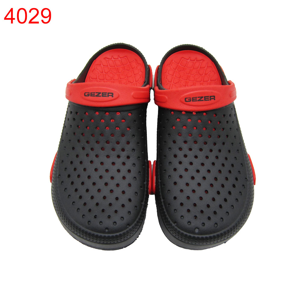 Чехли Gezer мъжки тип Крокс черно и червено 41-45 8 чифта/ 4.36€/бр