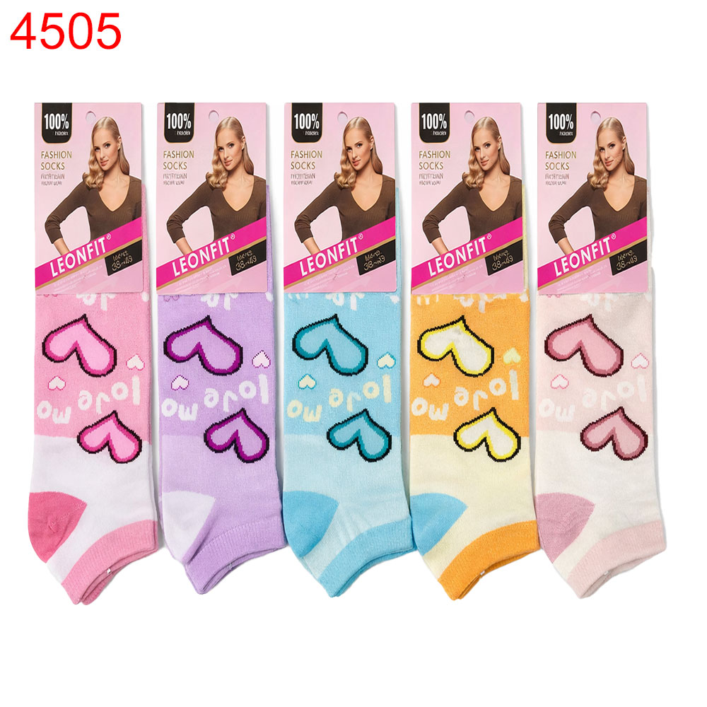 Чорап терлик дамски Leonfit памук 35-38/38-41 5бр 0.43€/бр