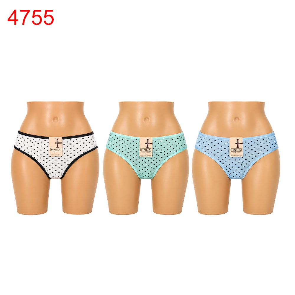 Бикини дамски памук/12 броя в стек/микс от цветове XL-3XL/0.80€ за брой
