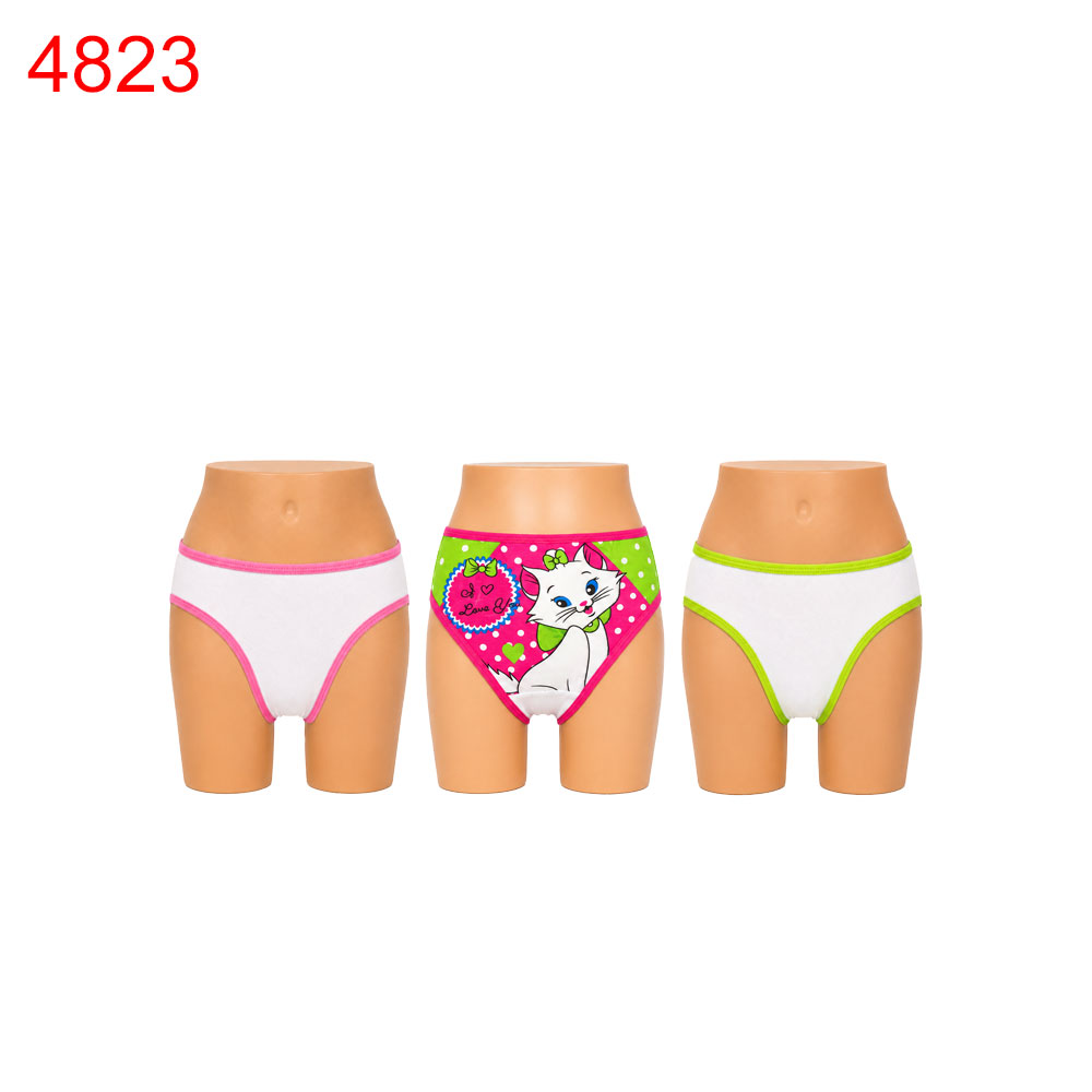 Бикини детски памук/10 броя в стек/микс от цветове S/0.72€ за брой