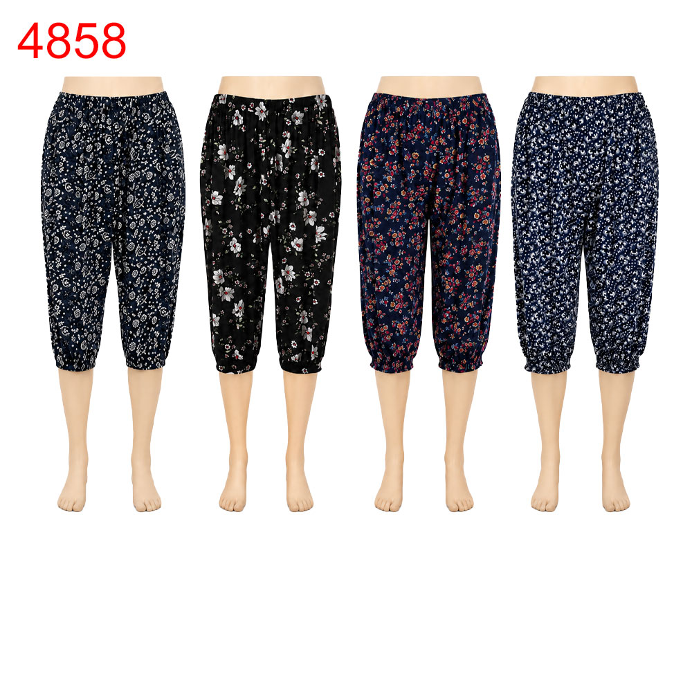 Дамски потур 7/8 с флорални мотиви/12броя в стек/микс от цветове 7XL-10XL/2.40€ за брой